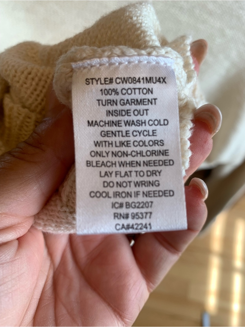 Sanctuary Cream Ribbed Knit sweater top - Picture 8 of 8